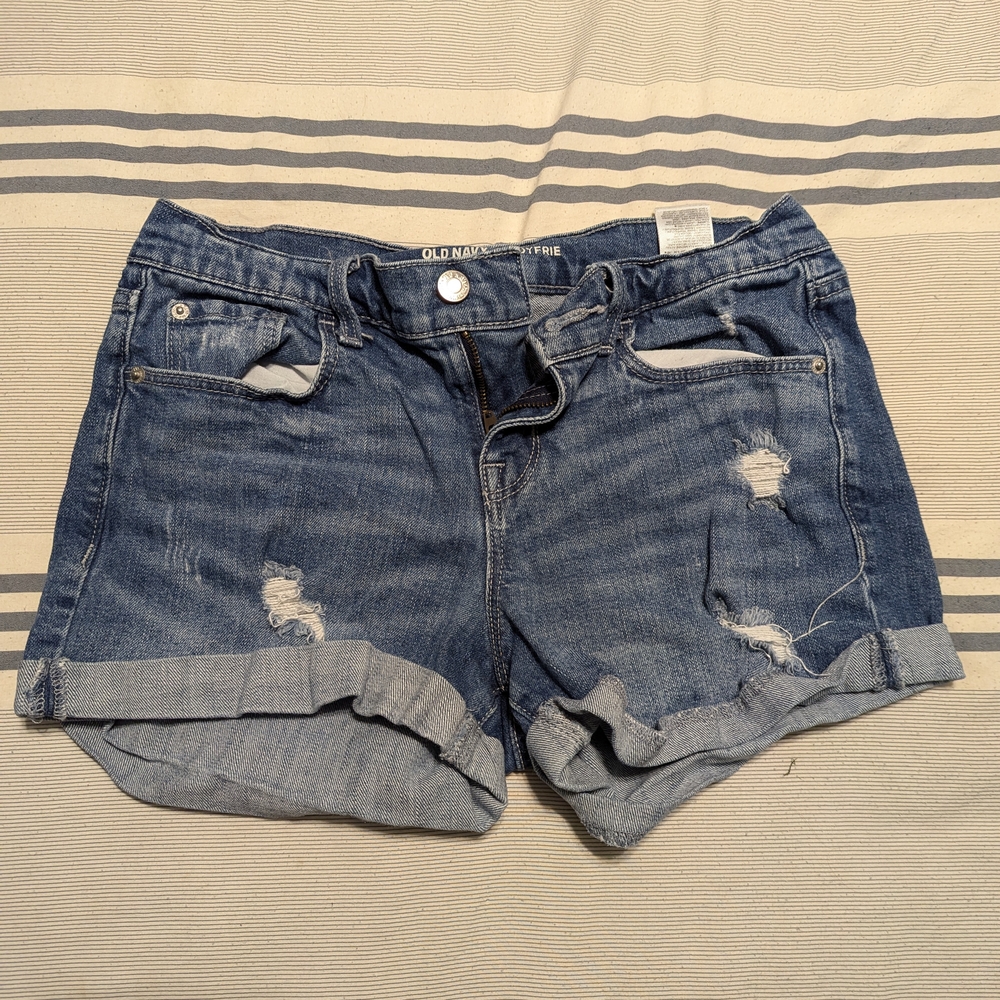 Old Navy Women's Distressed Blue Jean Shorts